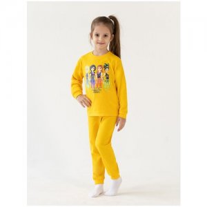 Пижама детская, ЛК819п,, размер 56(рост 98) бирюза Кощей Мэй Утенок. Цвет: желтый