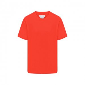 Хлопковая футболка Bottega Veneta. Цвет: красный