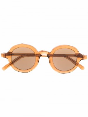 Round-frame sunglasses MASAHIROMARUYAMA. Цвет: коричневый