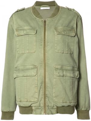 Армейская куртка-бомбер Anine Bing. Цвет: зелёный