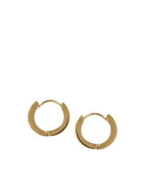 Золотистые серьги-кольца с инкрустацией Maria Francesca Pepe. Цвет: золотой