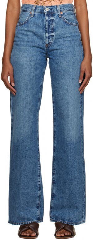 Синий - Широкие джинсы с высокой посадкой Annina Citizens of Humanity
