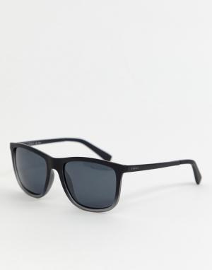 Черные поляризационные солнцезащитные очки в квадратной оправе Esprit. Цвет: черный