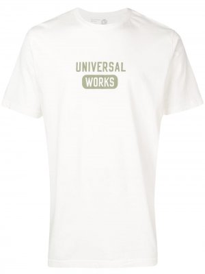 Футболка с логотипом Universal Works. Цвет: белый