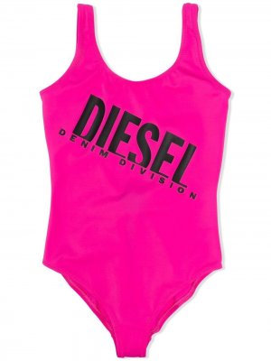 Купальник с логотипом Diesel Kids. Цвет: розовый