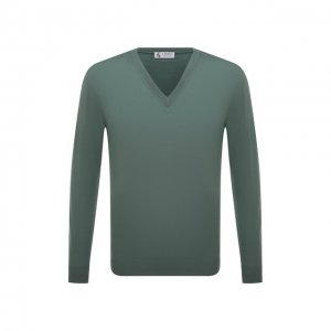 Шерстяной пуловер Il Borgo Cashmere. Цвет: зелёный