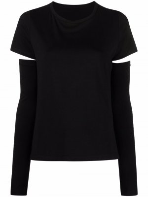 Detachable sleeves T-shirt Yohji Yamamoto. Цвет: черный