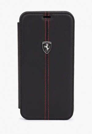 Чехол для iPhone Ferrari XS Max, Heritage W Leather Black. Цвет: черный