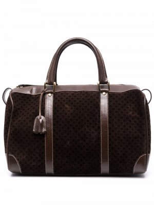 Дорожная сумка 1970-х годов с монограммой Gucci Pre-Owned. Цвет: коричневый