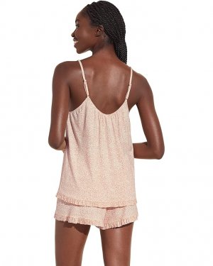 Пижамный комплект Gisele Printed - Ruffle Cami & Shorts Set, цвет Animale Rose Cloud/Ivory Eberjey