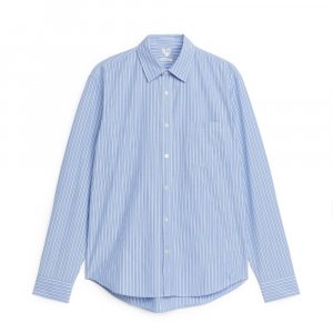 Рубашка Poplin, голубой/синий/белый ARKET
