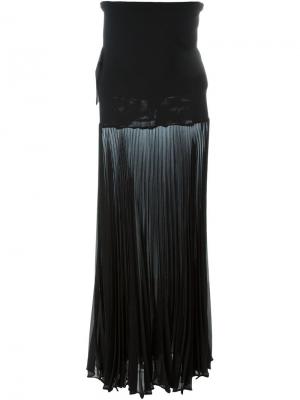 Длинная юбка Hervé Léger. Цвет: чёрный