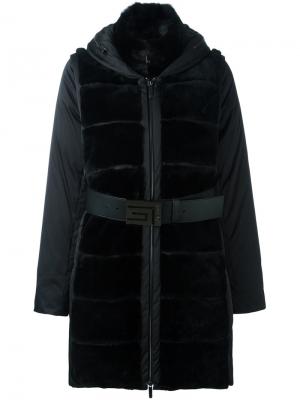 Пальто-пуховик со съемными рукавами Guy Laroche Vintage. Цвет: чёрный