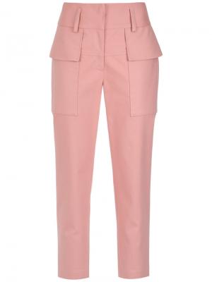 Укороченные брюки Giuliana Romanno. Цвет: розовый и фиолетовый