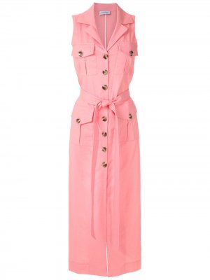 Платье миди Bryone с завязками Olympiah. Цвет: розовый