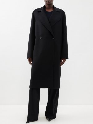 Двубортное шерстяное пальто , черный Stella McCartney