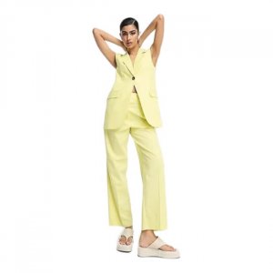 Зауженные брюки для мам Design Linen, лимонный Asos