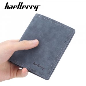 Мужские модные деловые двойные кошельки классический брендовый дизайн винтажный кошелек для монет подарки мужчин Baellerry