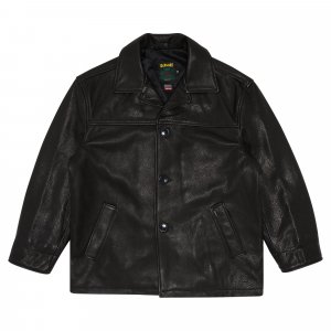 Кожаное автомобильное пальто x Schott, цвет Черный Supreme