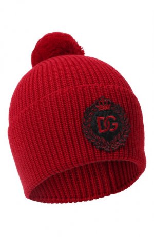 Шерстяная шапка Dolce & Gabbana. Цвет: красный