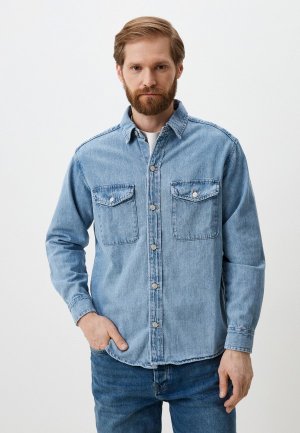 Рубашка джинсовая Mossmore. Цвет: голубой