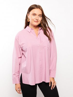 Женская рубашка из поплина большого размера с длинным рукавом I LC Waikiki