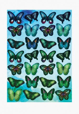 Наклейка декоративная Decoretto Сумеречные бабочки. Цвет: разноцветный
