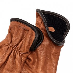 Оригинальные перчатки из козьей кожи на шерстяной подкладке мужские , цвет Saddle Brown Filson