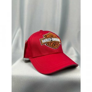 Бейсболка Харлей мото кепка, размер one size, красный Harley-Davidson. Цвет: красный
