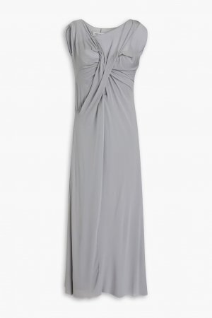 Платье миди из эластичного джерси с перекрученной драпировкой , серый Maison Margiela