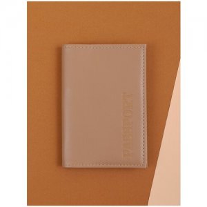 Обложка для паспорта, LC-PL-42-С34, коричневый, бежевый Romanoff. Цвет: коричневый