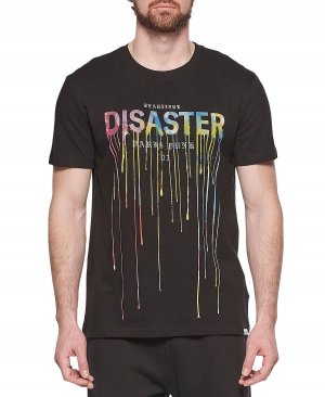 Мужская футболка с рисунком стихийных бедствий eleven paris elevenparis, черный Elevenparis