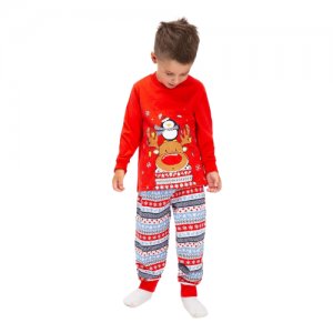 Пижама детская, цвет красный, рост 110 см (60) нет бренда. Цвет: красный