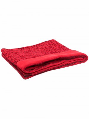 Пляжное полотенце с узором FF Fendi. Цвет: красный