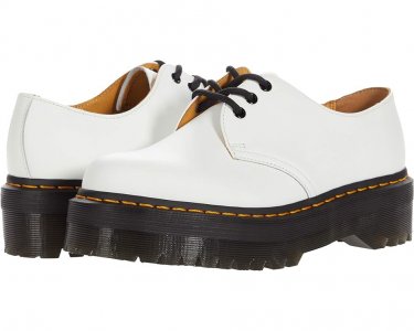 Оксфорды 1461 Quad Smooth Leather Platform Shoes, белый Dr. Martens
