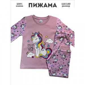 Пижама , размер 122, розовый ELEPHANT KIDS. Цвет: розовый