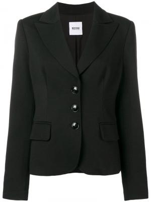 Облегающий пиджак в стиле 1990-х Moschino Pre-Owned. Цвет: черный