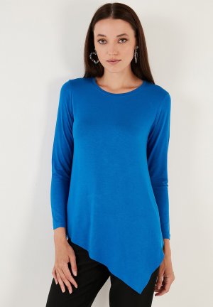 Блузка ASYMMETRIC CUT CREW NECK , цвет saxe blue LELA
