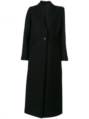 Приталенное пальто Isabel Benenato. Цвет: чёрный