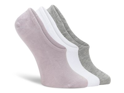 Комплект из 3 пар шелковых носков Perfection, пыльно-фиолетовый/белый/серый Lemon