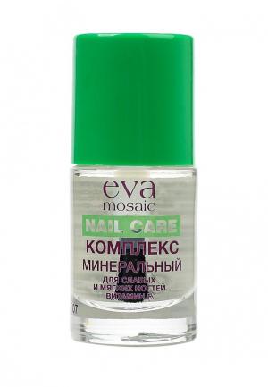 Средство для укрепления ногтей Eva Mosaic минеральное слабых и мягких с витамином Е, 10 мл. Цвет: белый