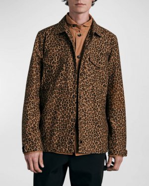 Мужская спортивная куртка с леопардовым принтом Rag & Bone