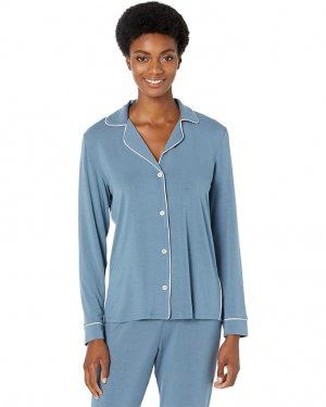 Пижамный комплект Gisele Slim Tuxedo Pajama Set, цвет Coastal Blue/Ivory Eberjey