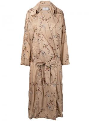 Пальто с цветочным принтом Preen By Thornton Bregazzi