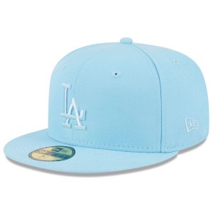 Мужская New Era Голубая Los Angeles Dodgers 2023 Весенний цвет Базовый 59FIFTY Облегающая шляпа