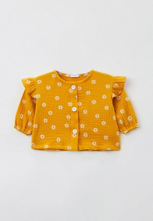 Блуза Ete Children из муслина. Цвет: желтый