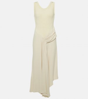 Платье миди с завязками , белый Victoria Beckham