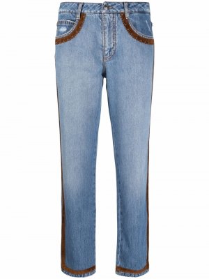 Прямые джинсы со вставками Ermanno Scervino. Цвет: синий