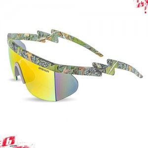 Солнцезащитные очки , квадратные, зеркальные, с защитой от УФ, разноцветный BRENDA. Цвет: хаки