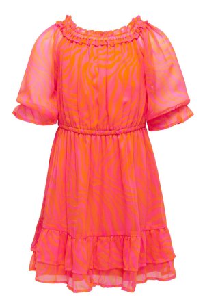 ТОЛЬКО детское платье для особых случаев с зебровым принтом , розовый Kids Only